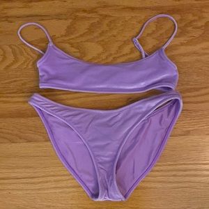 Triangle swimsuit set- purple small